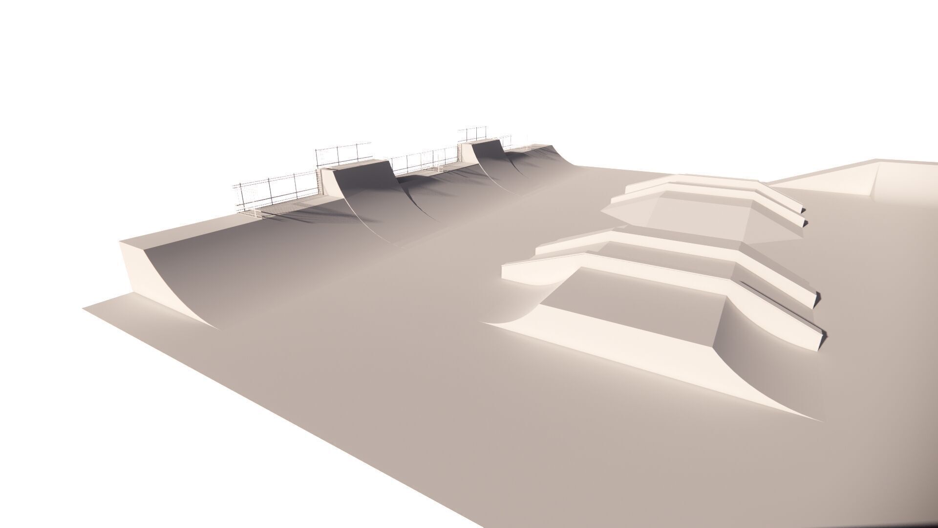 Skatepark-Skate Park PACK 3D model_9