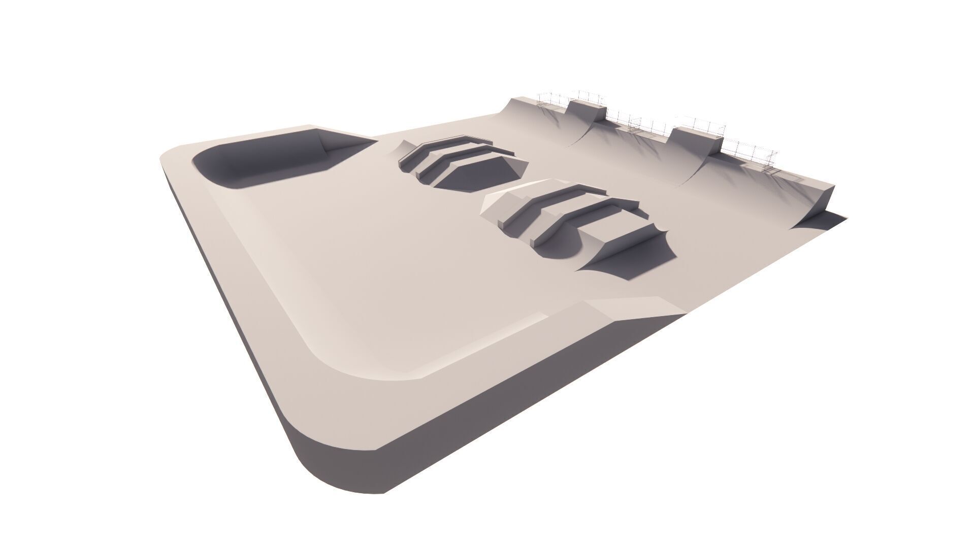 Skatepark-Skate Park PACK 3D model_5