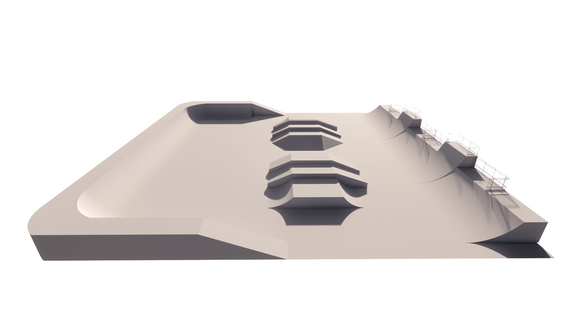 Skatepark-Skate Park PACK 3D model_4