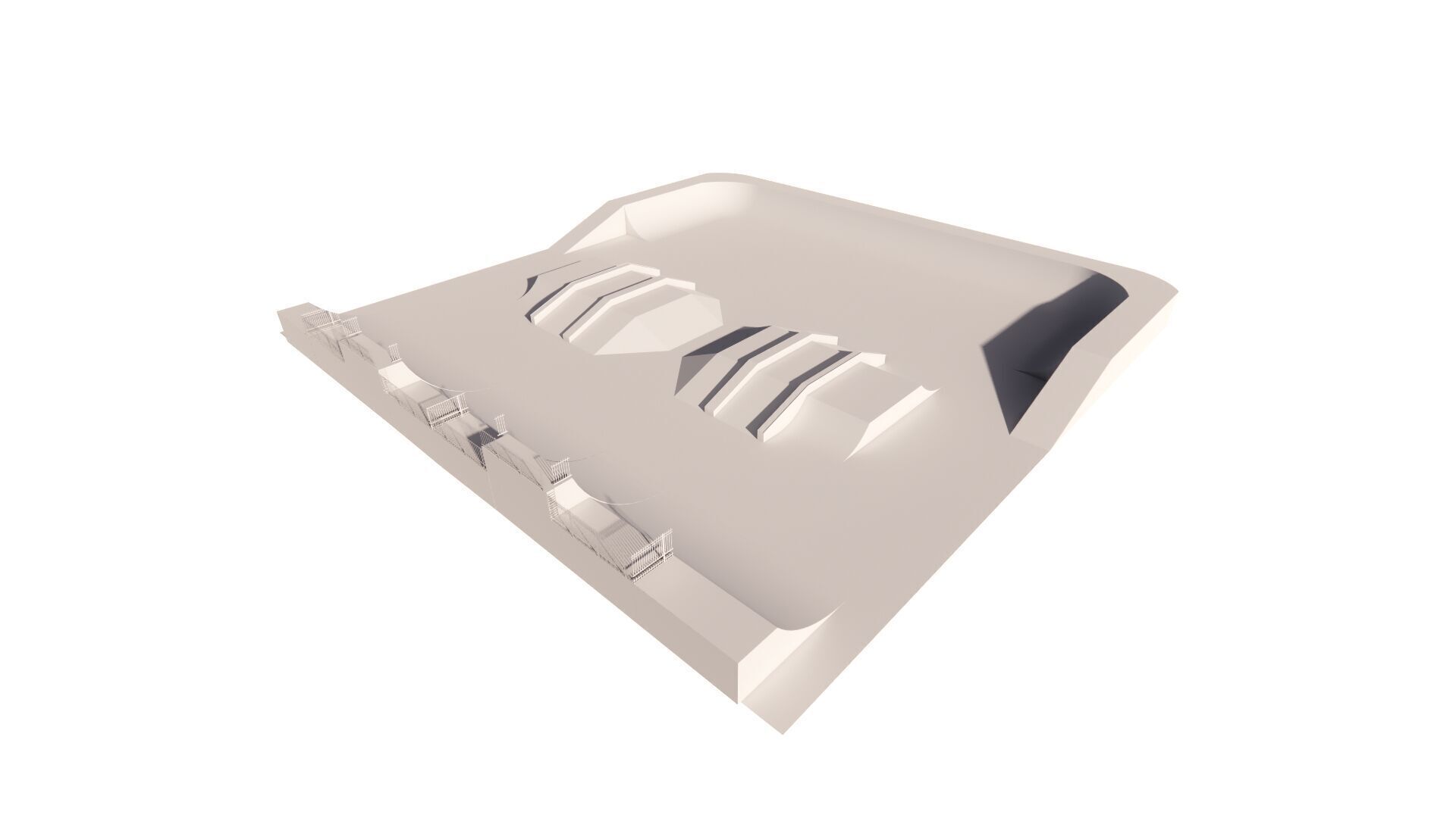 Skatepark-Skate Park PACK 3D model_1