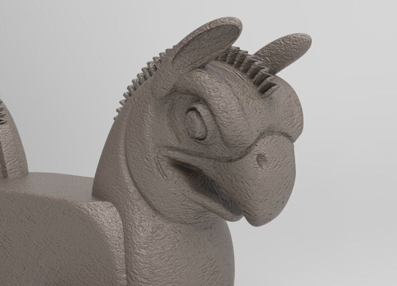 Achaemenid Persian griffin 3D model_2