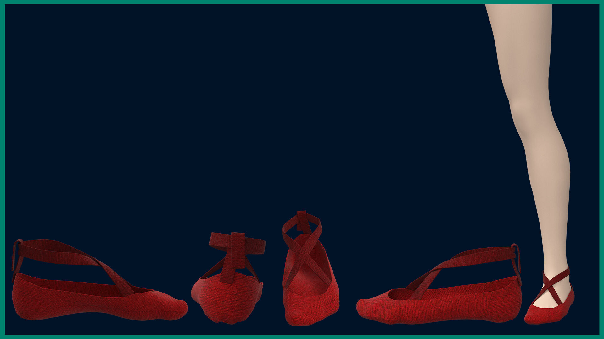 12 female socks 3D model_10
