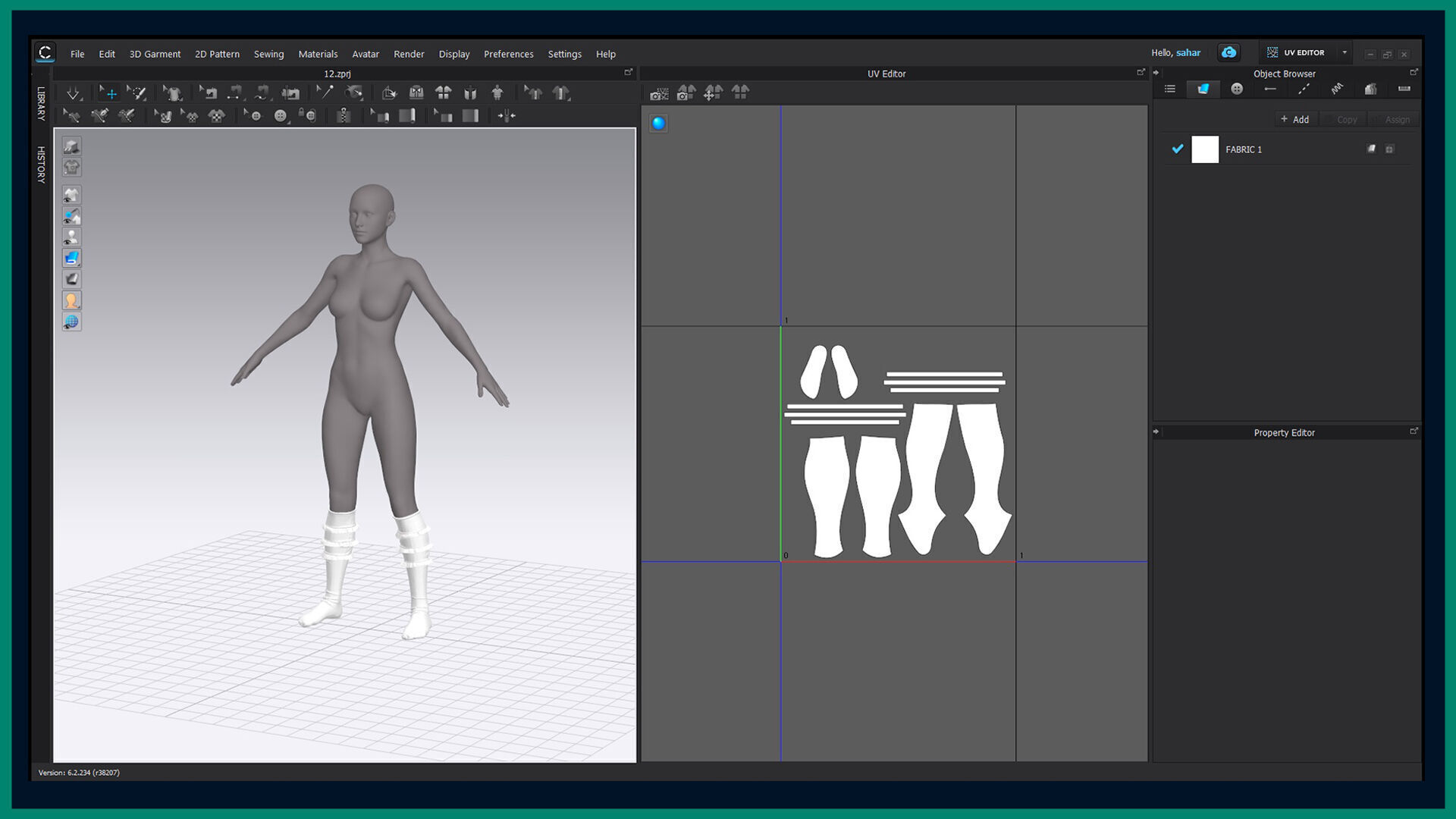 12 female socks 3D model_15