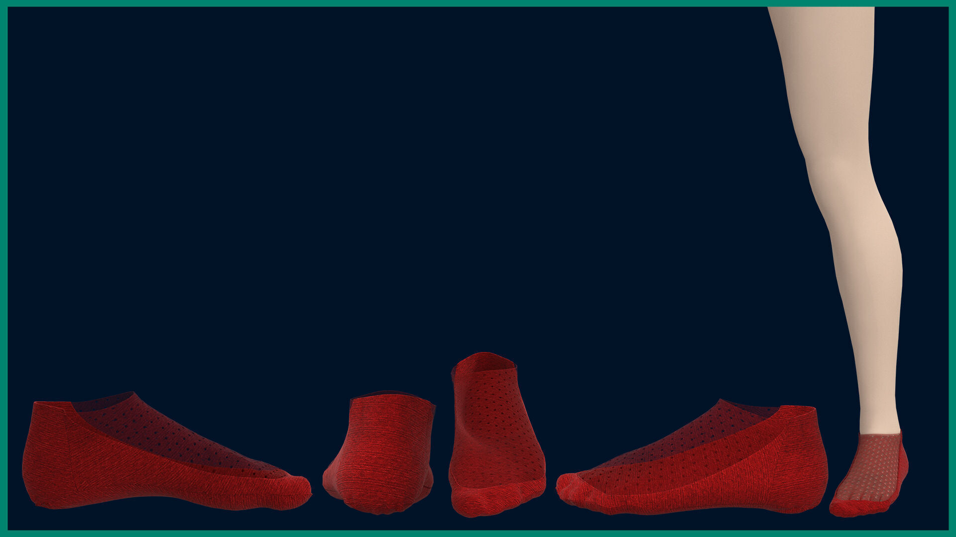 12 female socks 3D model_12