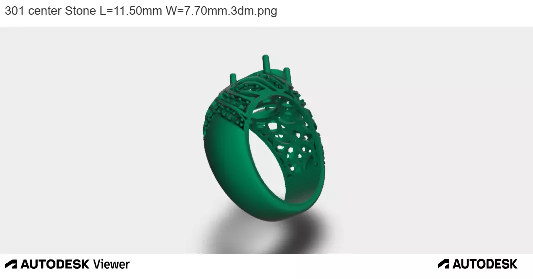 Floral Majesty Ring 3D print model