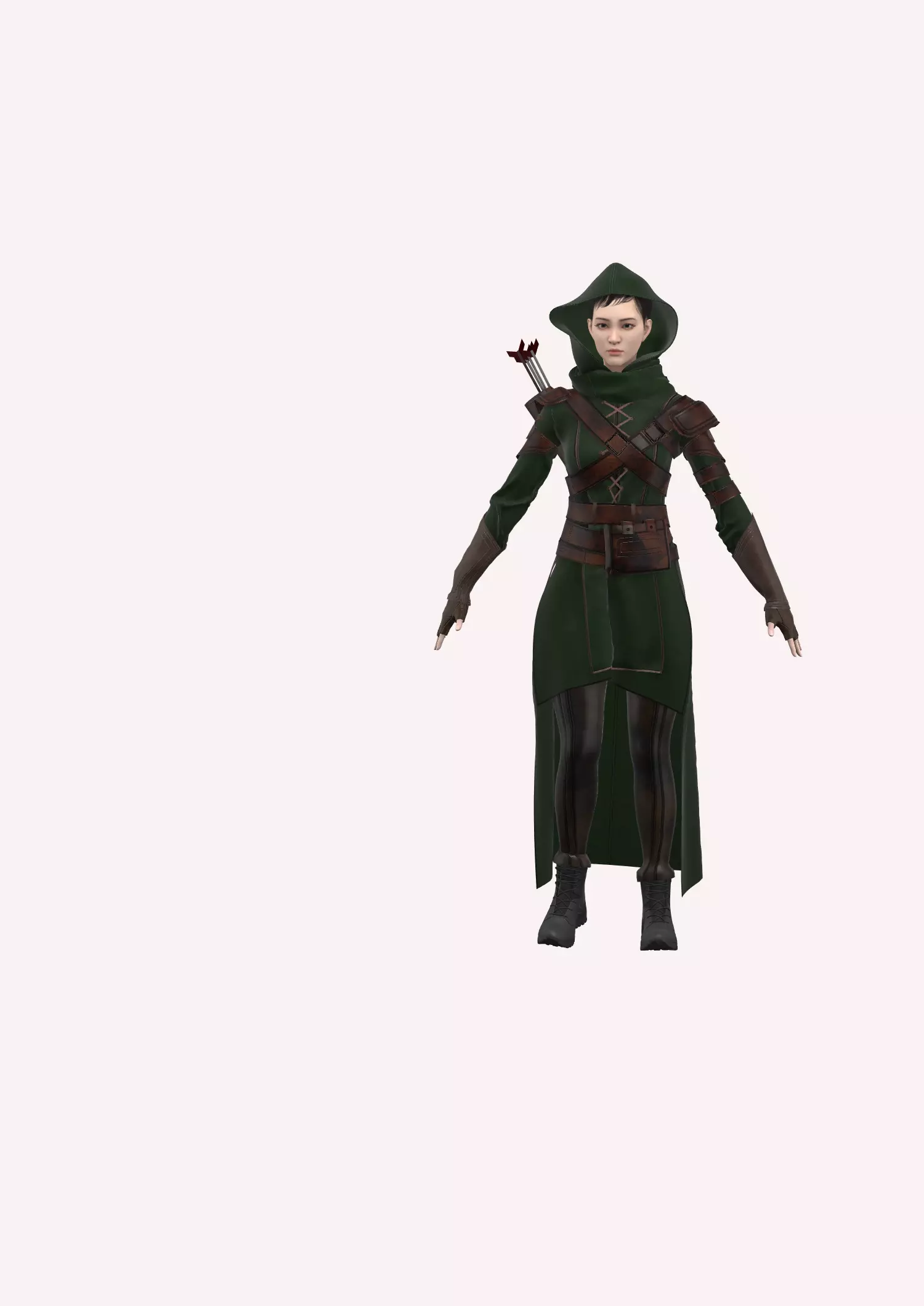 Elven Archer Outfit 3D model