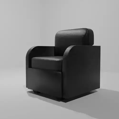 Leather Armchair Low Poly