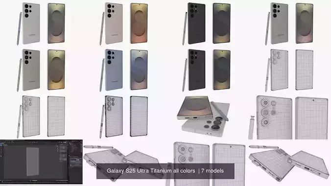 Galaxy S25 Ultra Titanium all colors 