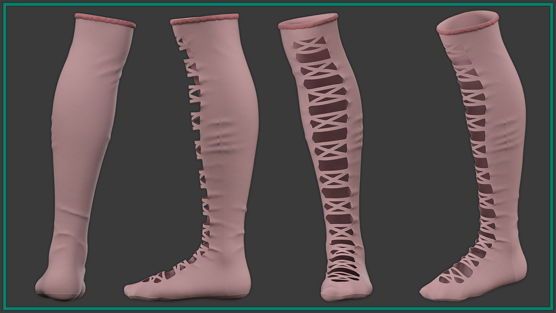 12 female socks-vol2 3D model_9