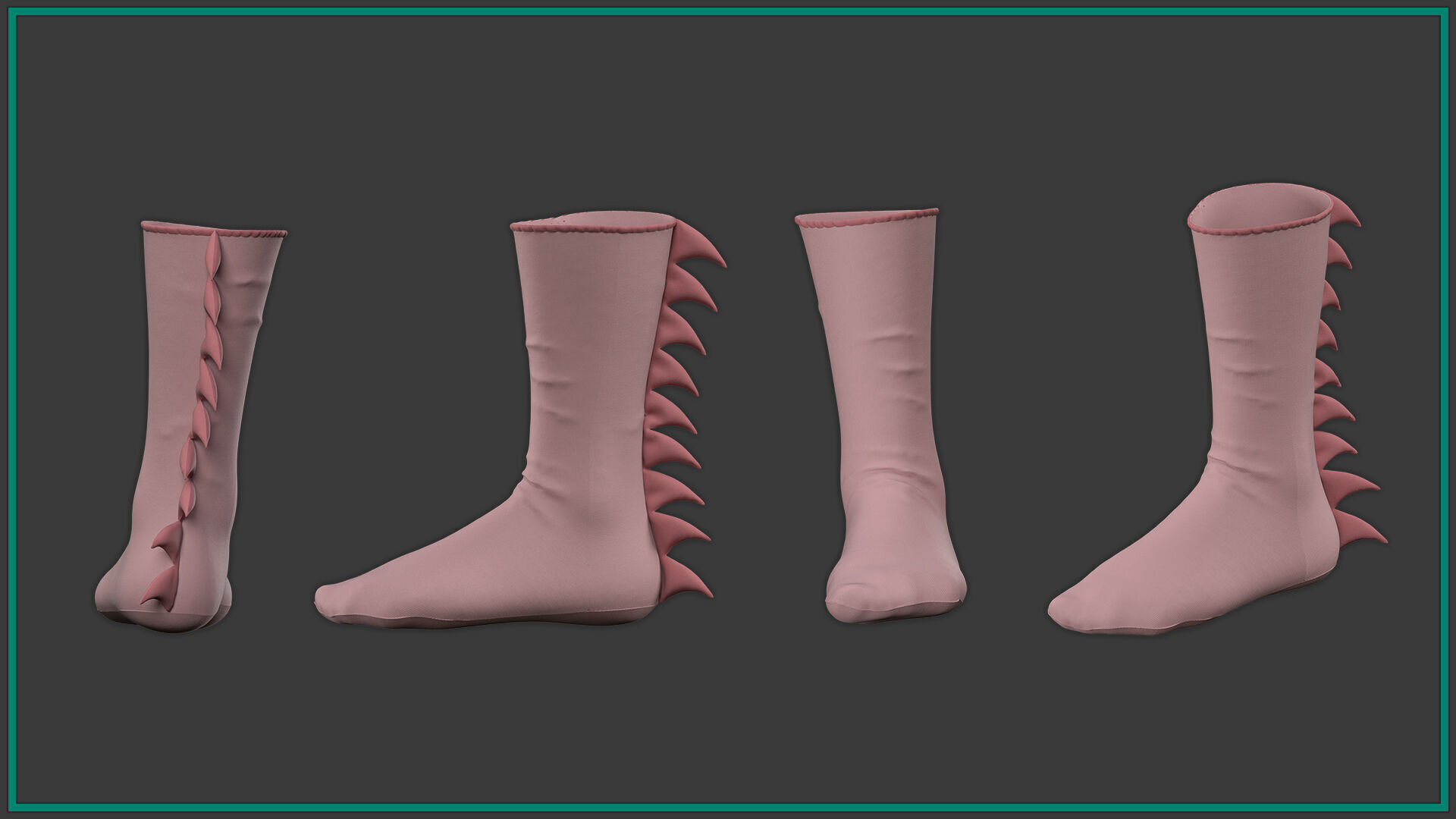 12 female socks-vol2 3D model_2