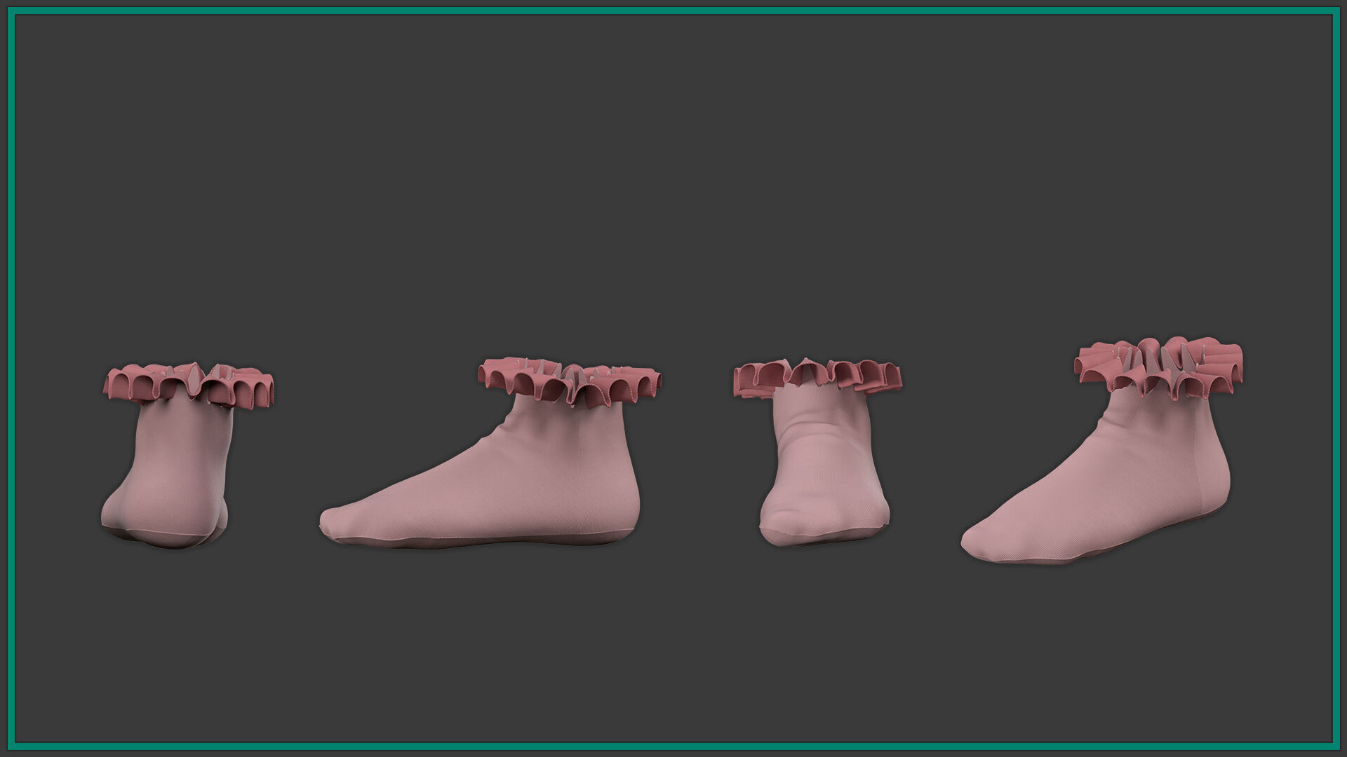 12 female socks-vol2 3D model_1