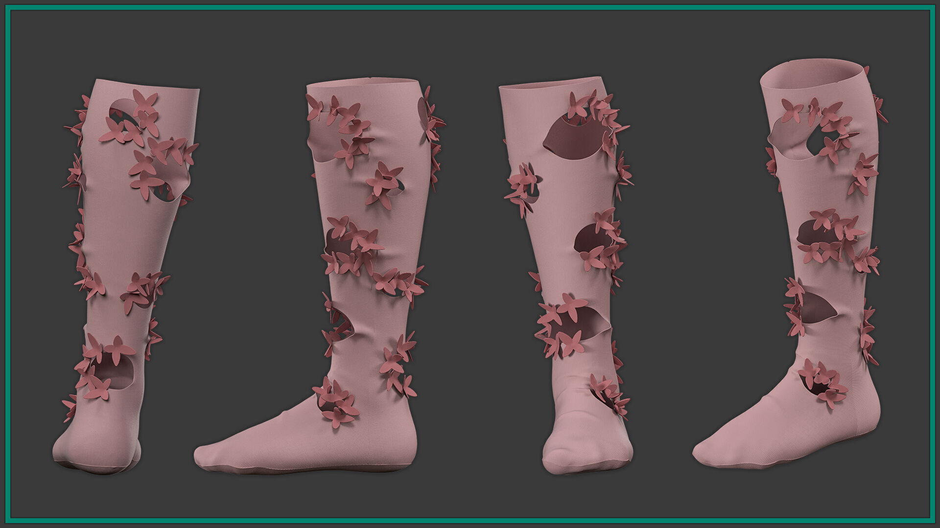 12 female socks-vol2 3D model_6