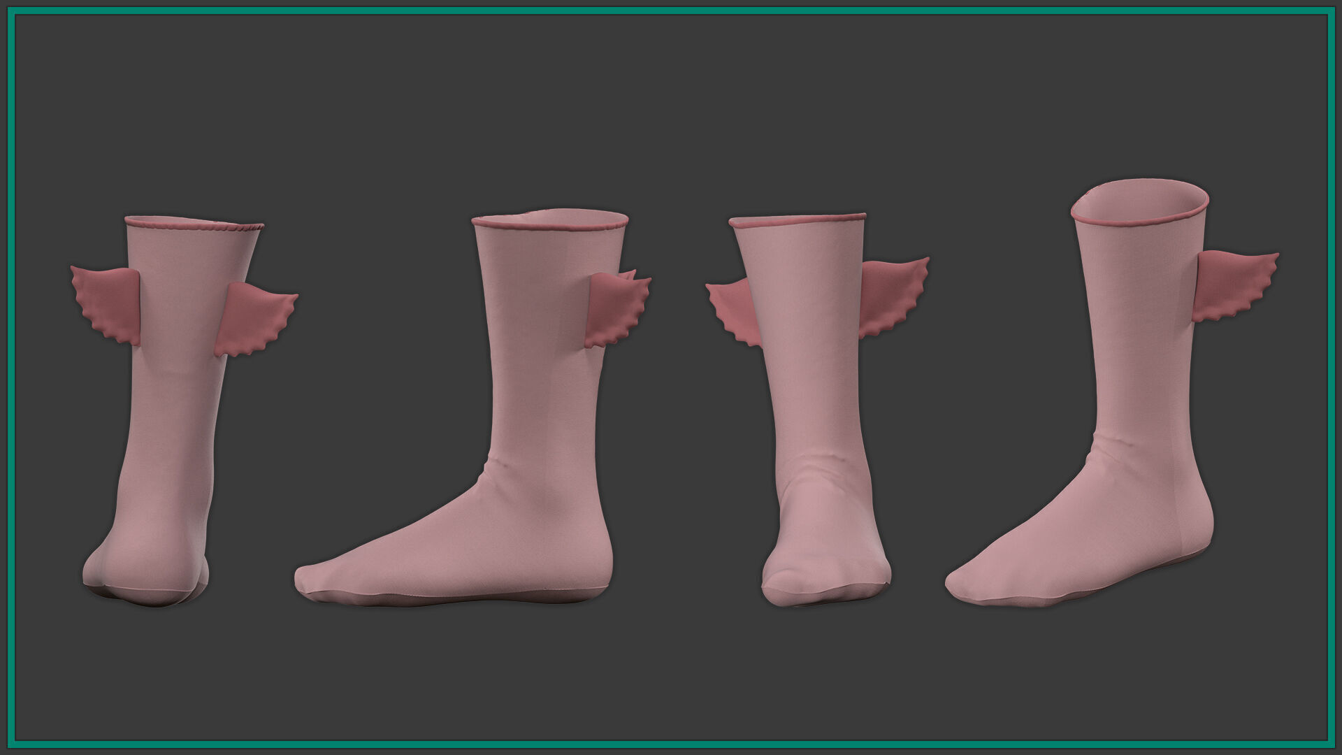 12 female socks-vol2 3D model_3