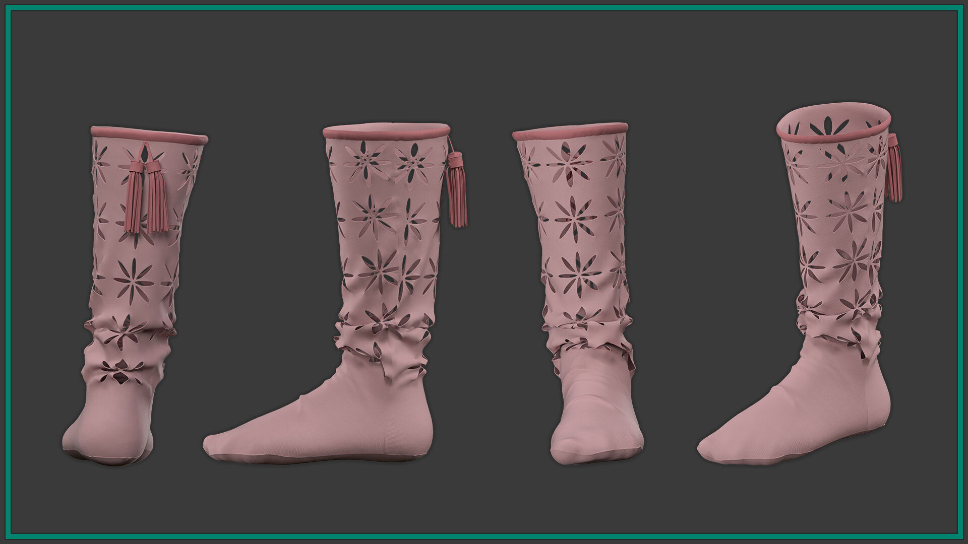12 female socks-vol2 3D model_4