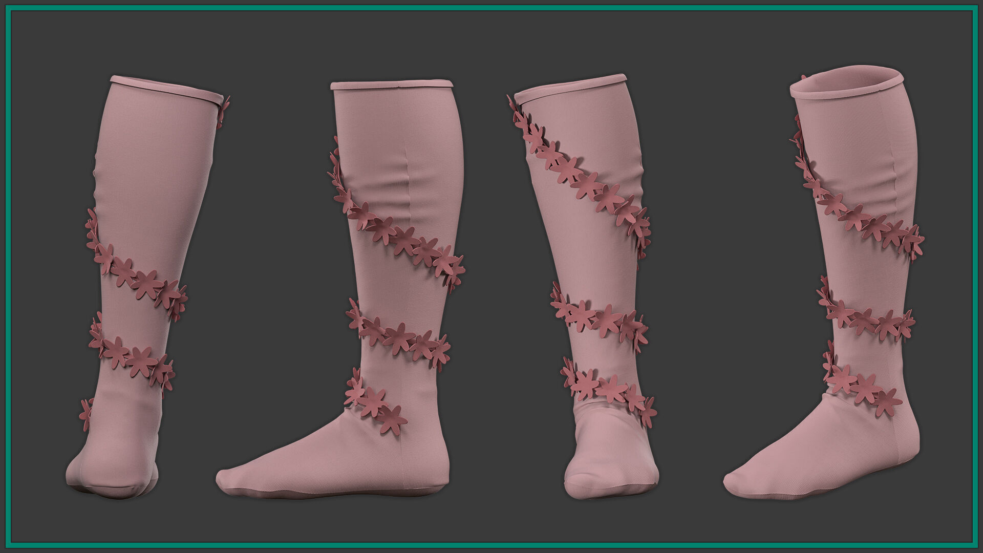12 female socks-vol2 3D model_7