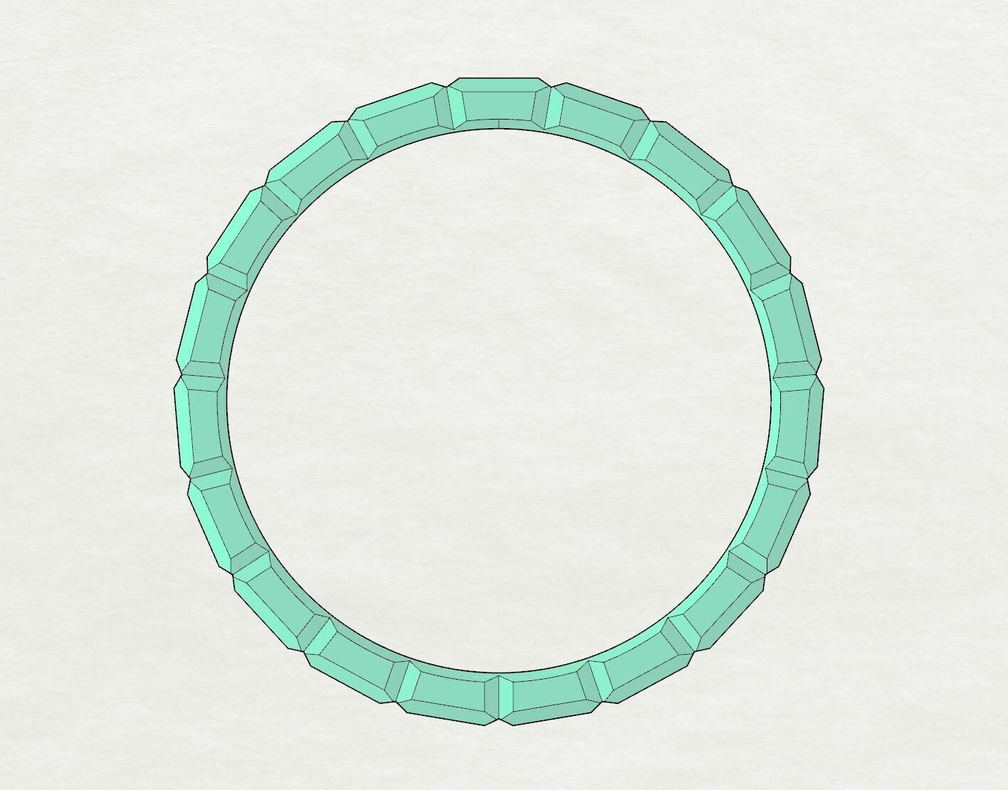 Cube Ring 3D print model_3