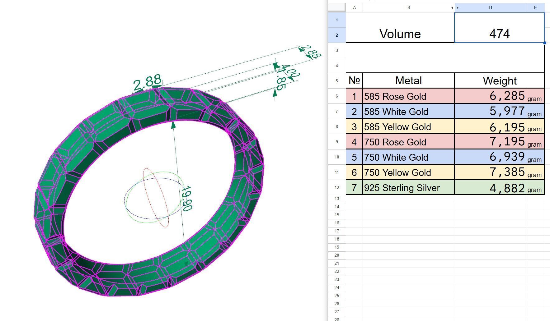 Cube Ring 3D print model_10