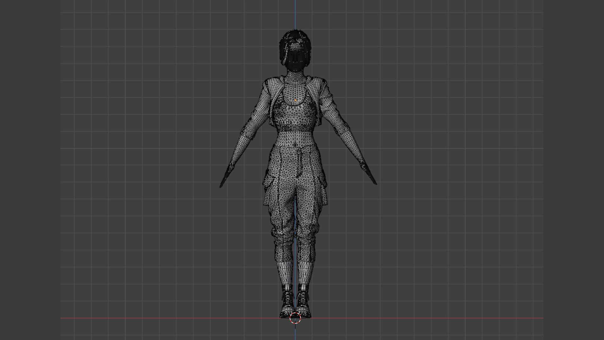 Female Character 3D model_6