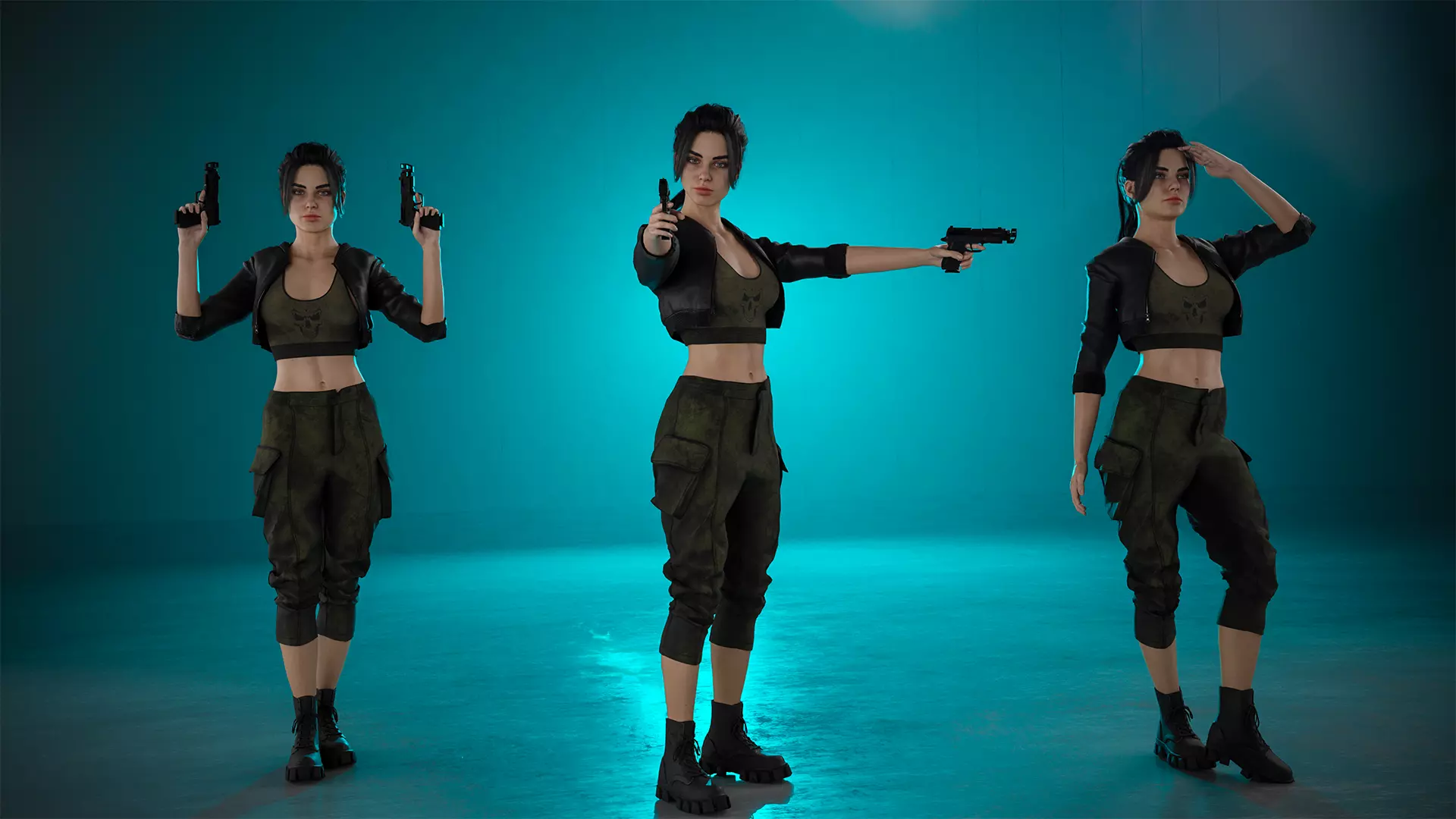 Female Character 3D model_0