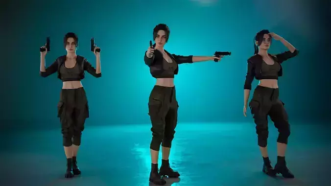 Female Character 3D model Female Character 3D model