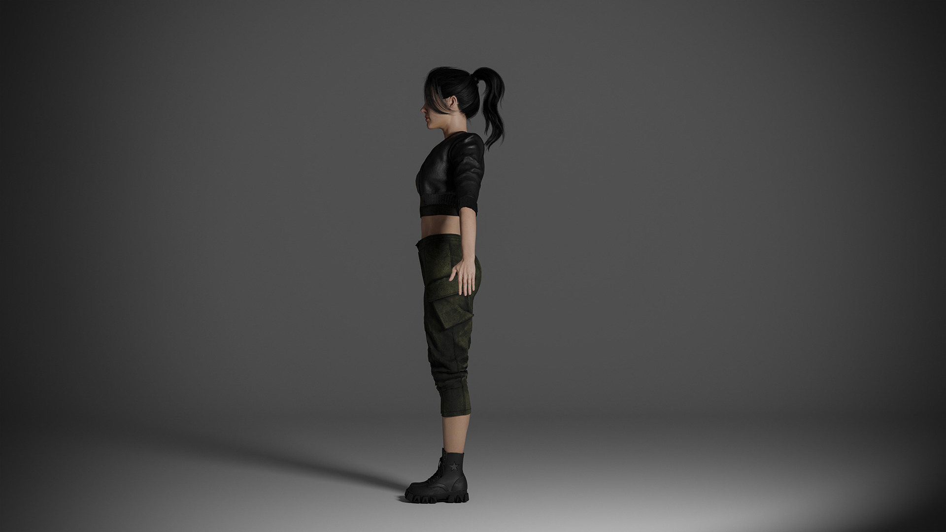 Female Character 3D model_2