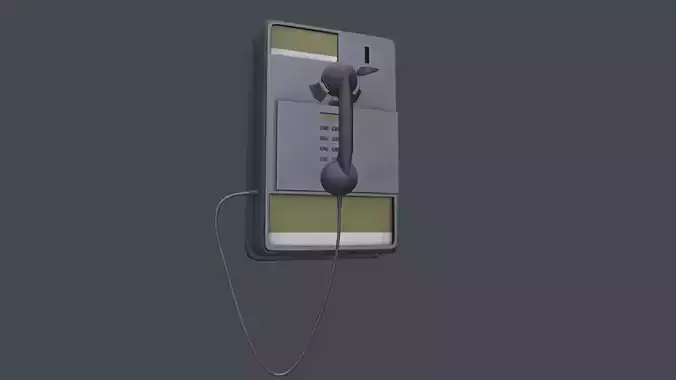 Corded wall mounted telephone