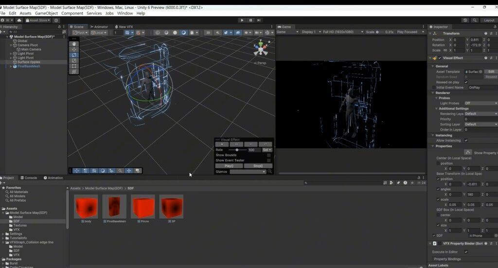 Unity VFX Graph - Collision Edge Line-SDF 3D model_4