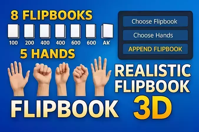 Realistic FLIPBOOK 3D For Beginners 3D model