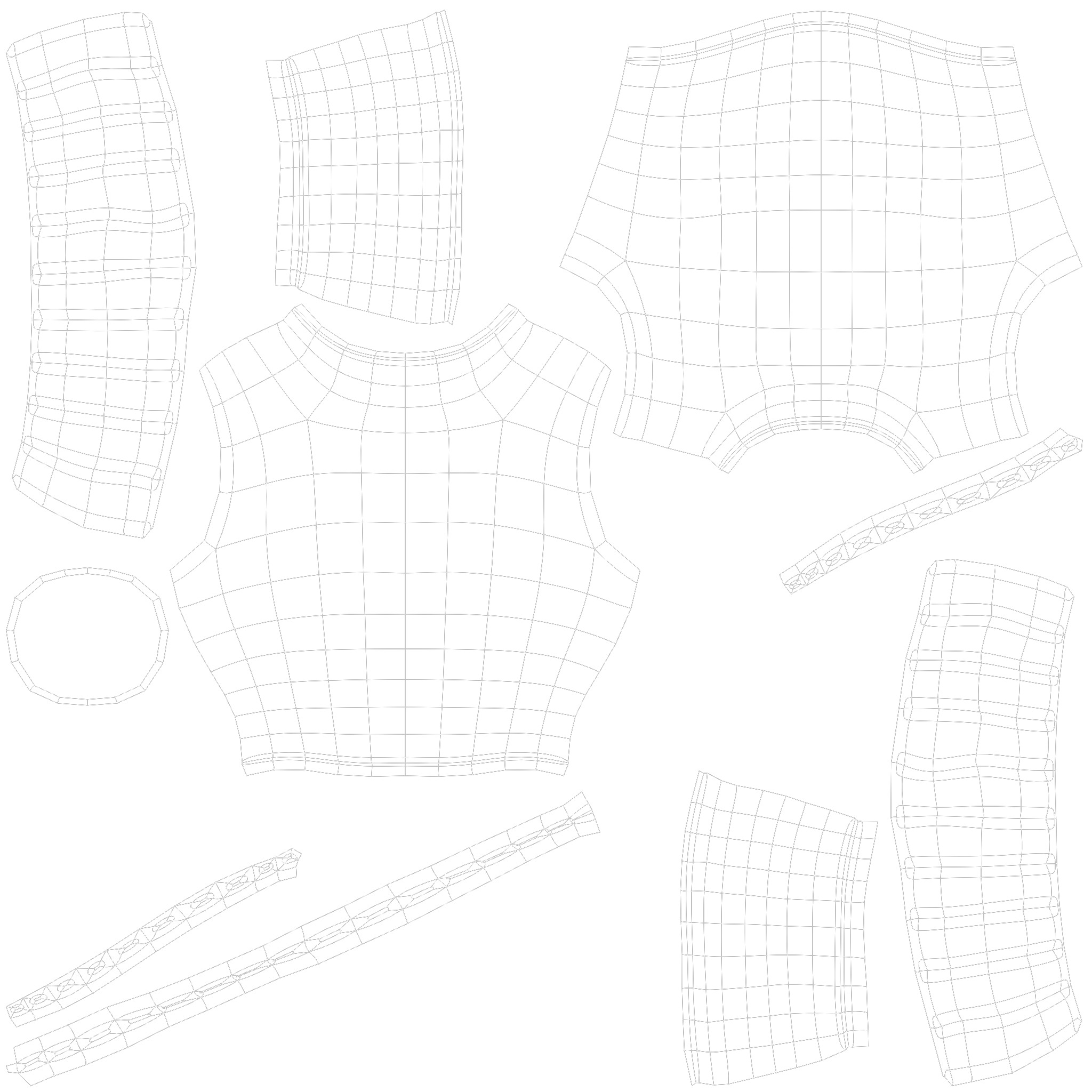 Stylized Anthropomorphic Cat Character Fur Medieval Outfit 3D model_12