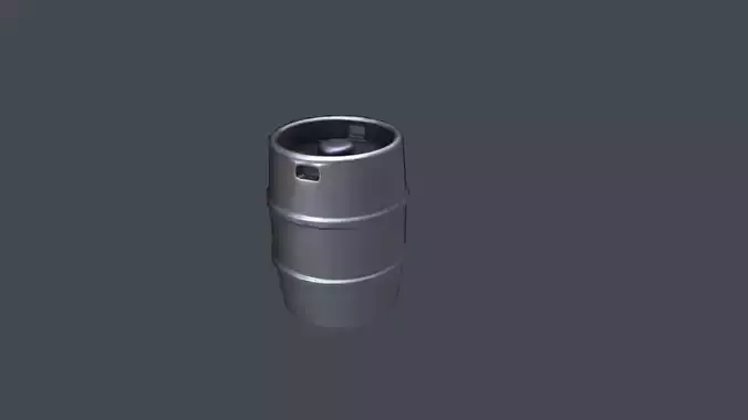 Beer keg Low-poly 3D model