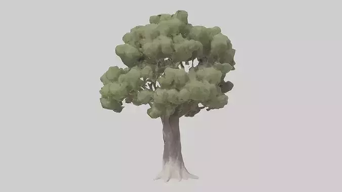 Desert Willow tree model Low-poly 3D model 2