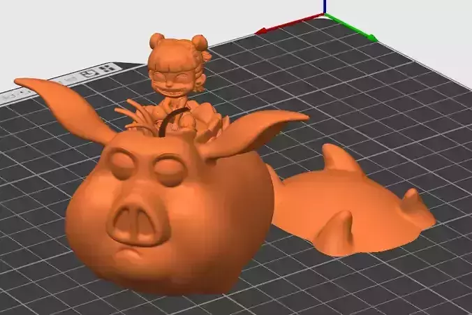 Nezha riding a flying pig