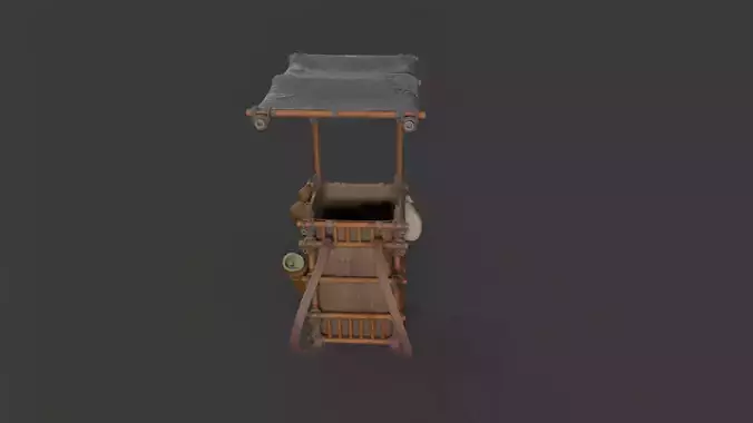 Old suitcase Low-poly 3D model