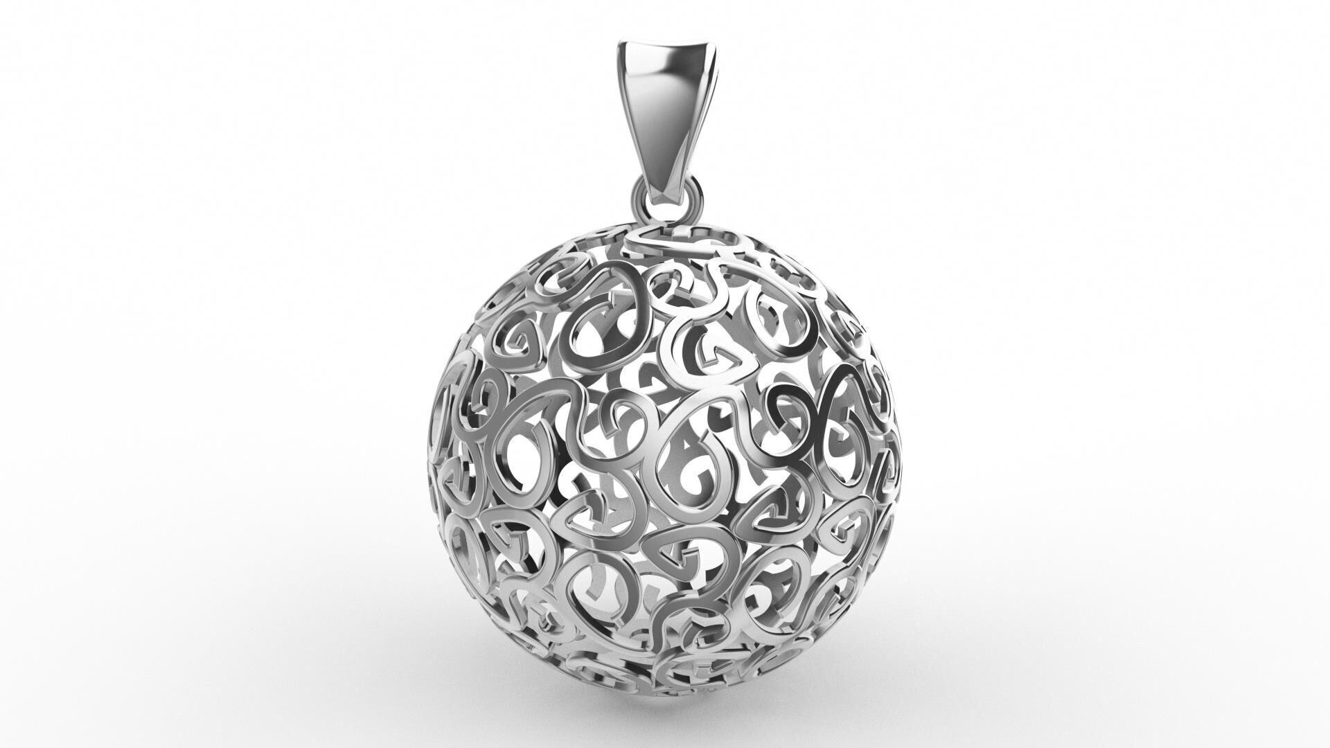 Direct Casting Ball Pendant 3D model Texture 3D print model_19