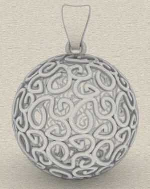 Direct Casting Ball Pendant 3D model Texture 3D print model_8