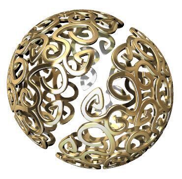 Direct Casting Ball Pendant 3D model Texture 3D print model_11