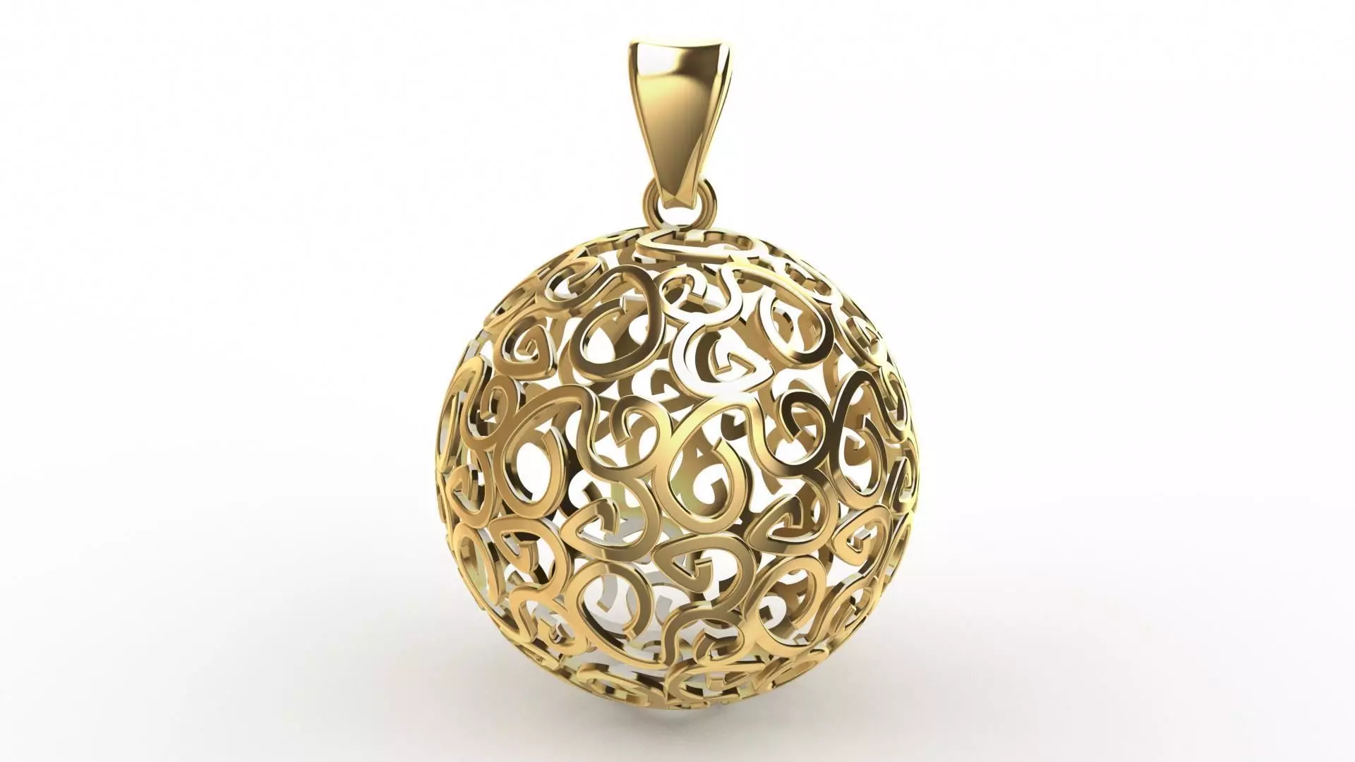 Direct Casting Ball Pendant 3D model Texture 3D print model_0