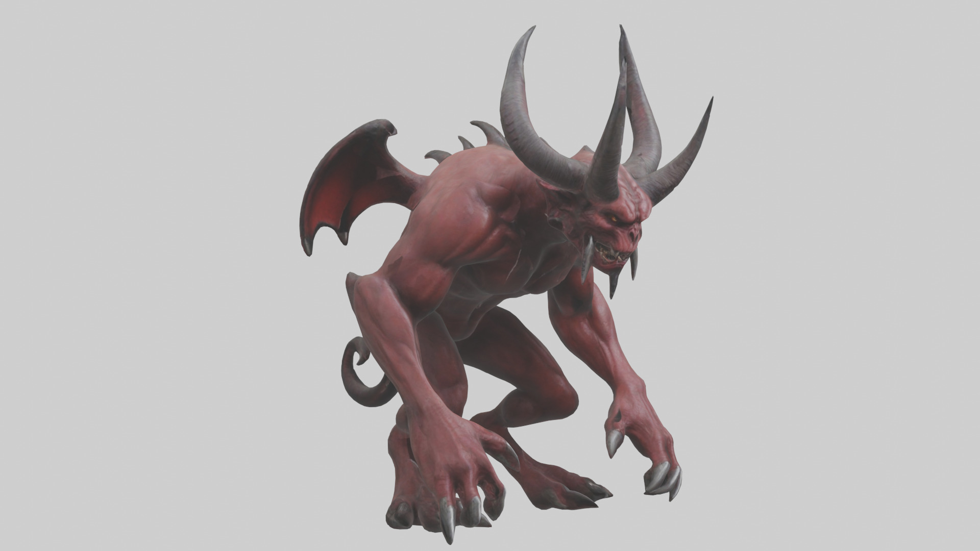 Devil Beast model Low-poly 3D model_11