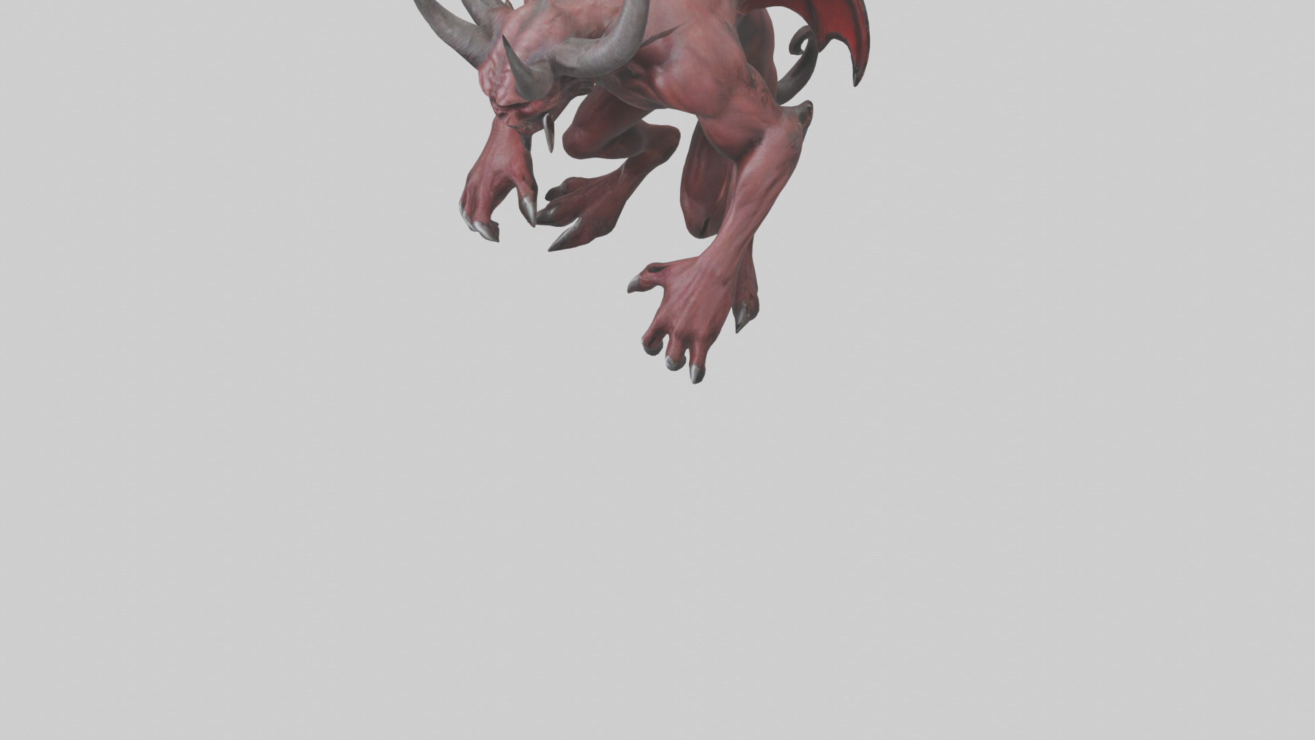 Devil Beast model Low-poly 3D model_7