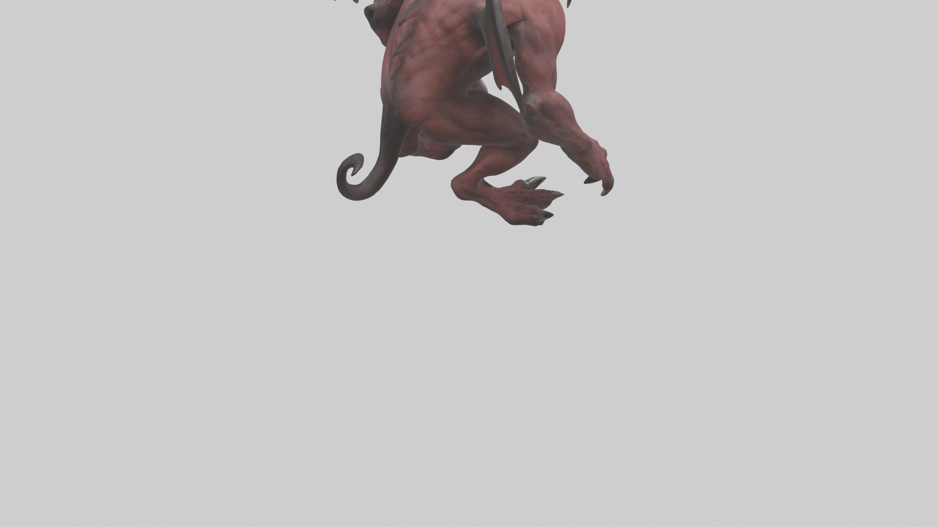Devil Beast model Low-poly 3D model_6