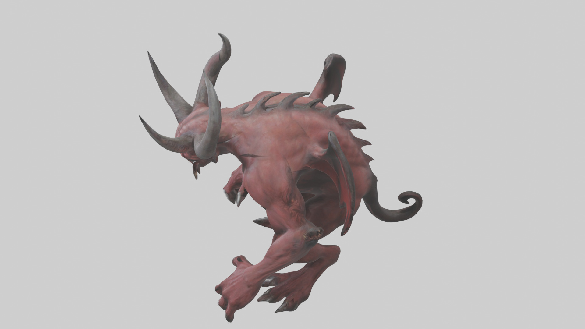 Devil Beast model Low-poly 3D model_17