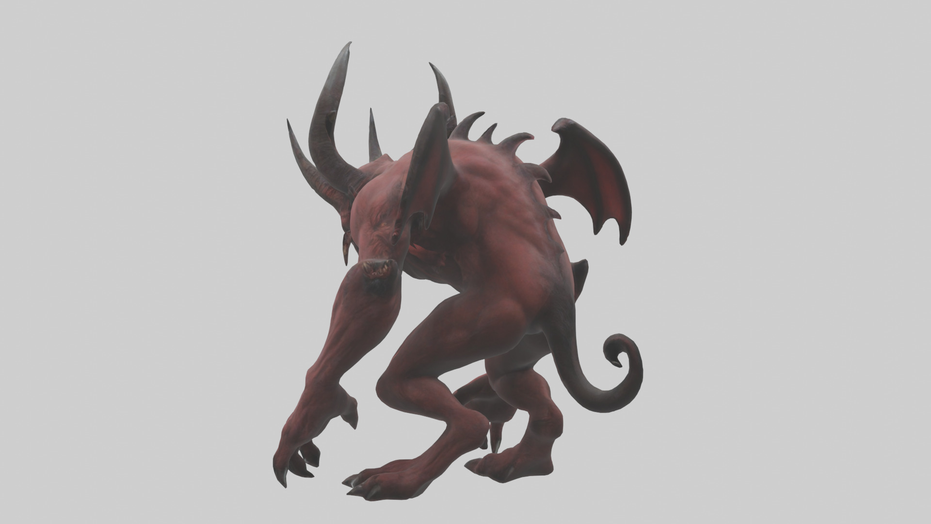 Devil Beast model Low-poly 3D model_3