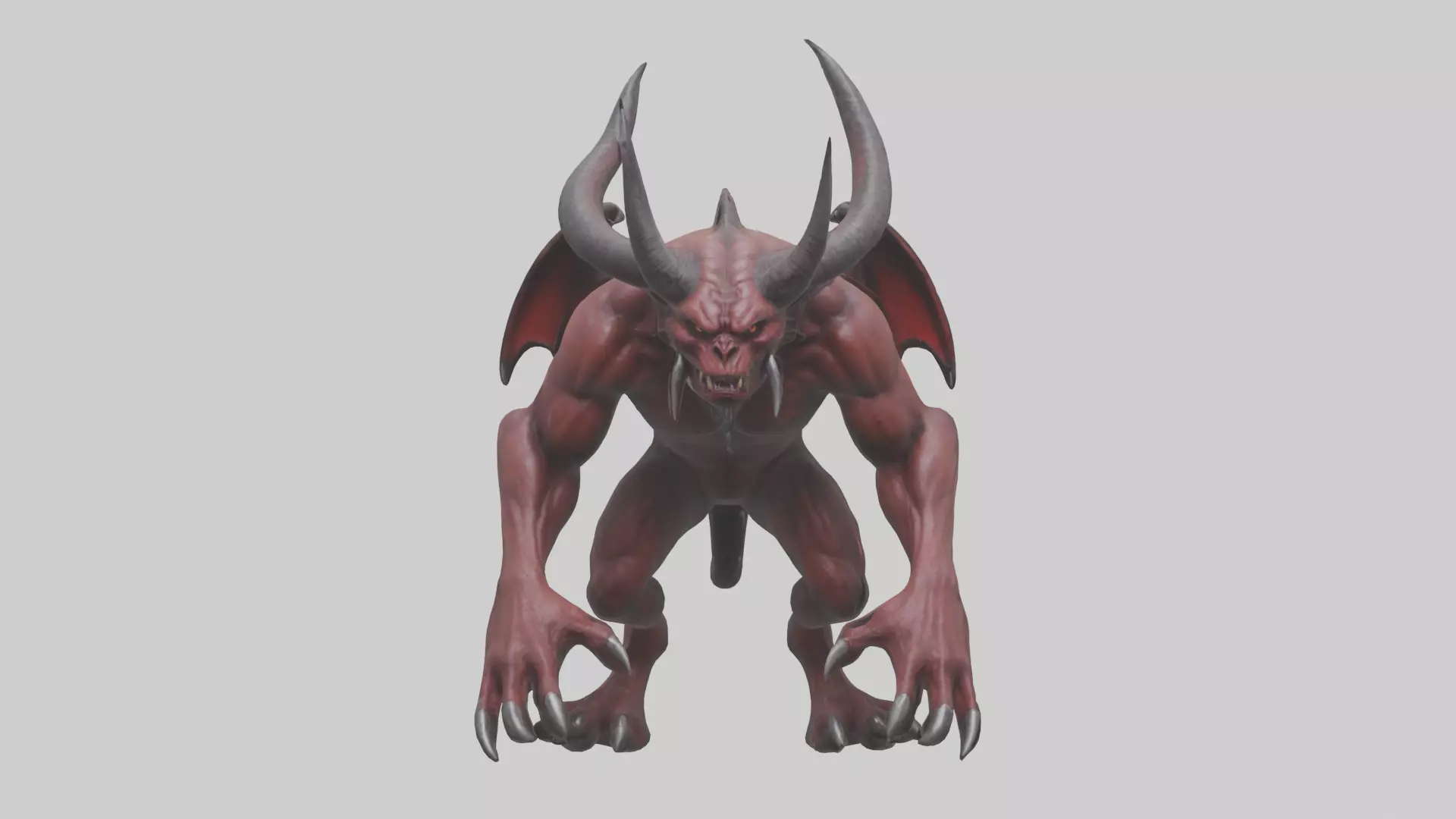 Devil Beast model Low-poly 3D model_0
