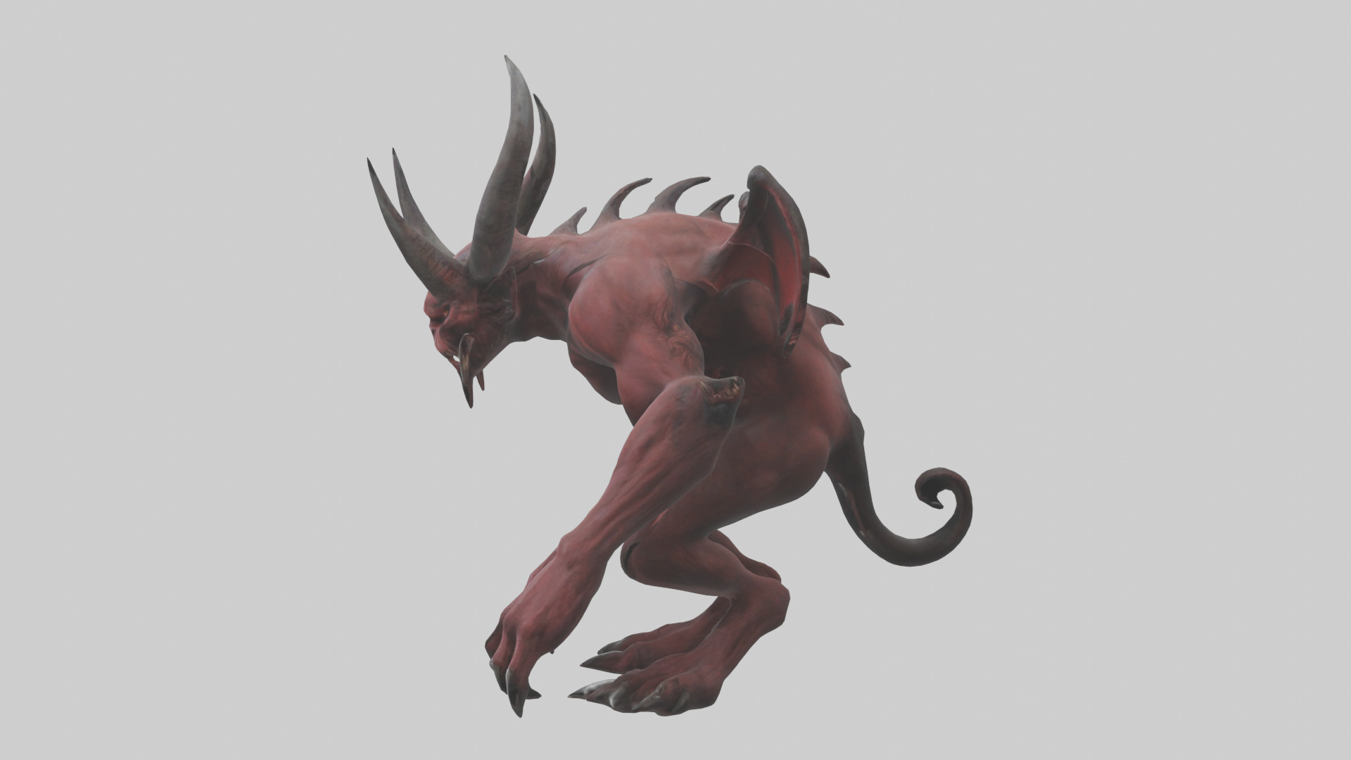 Devil Beast model Low-poly 3D model_12