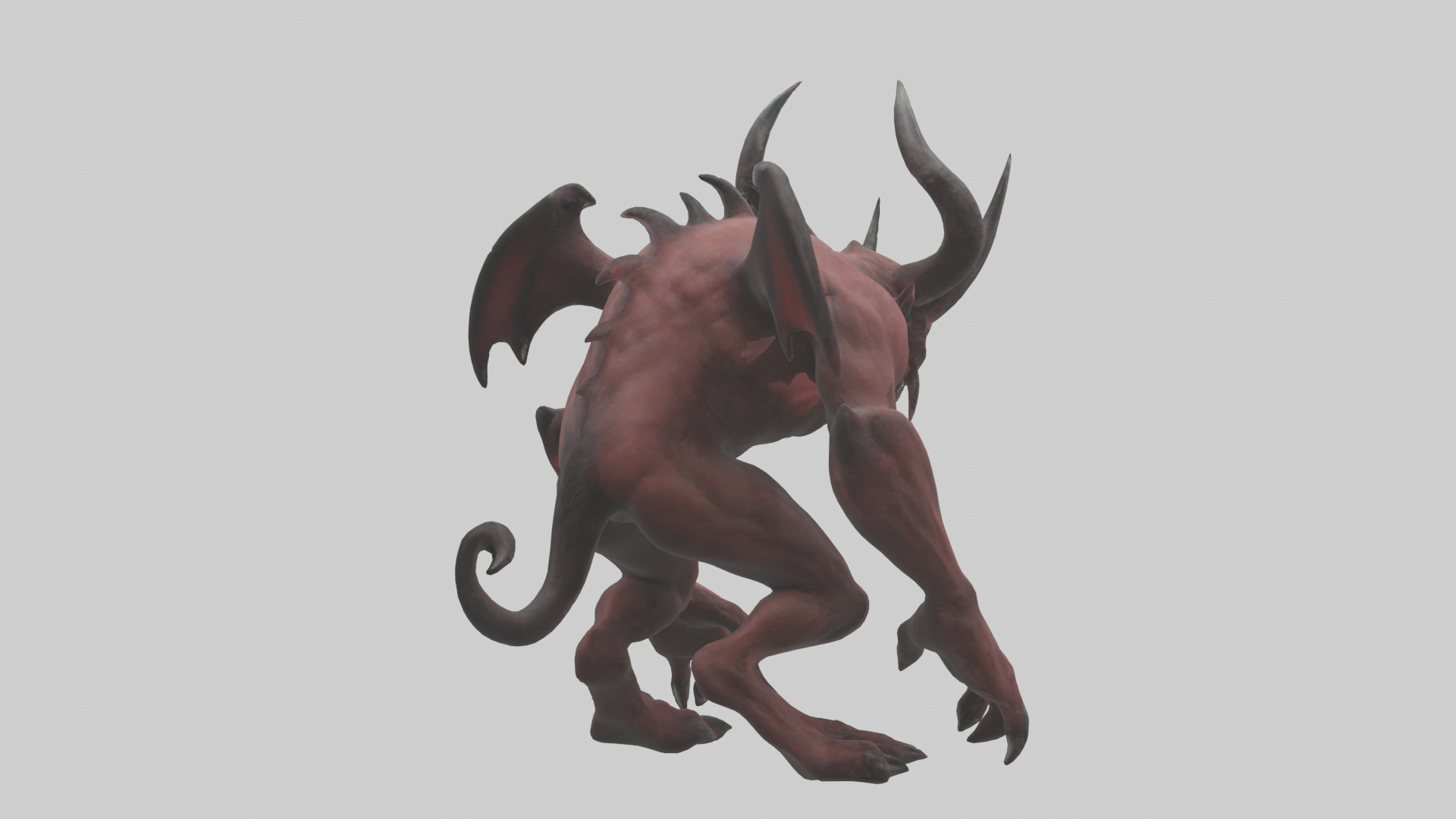 Devil Beast model Low-poly 3D model_4