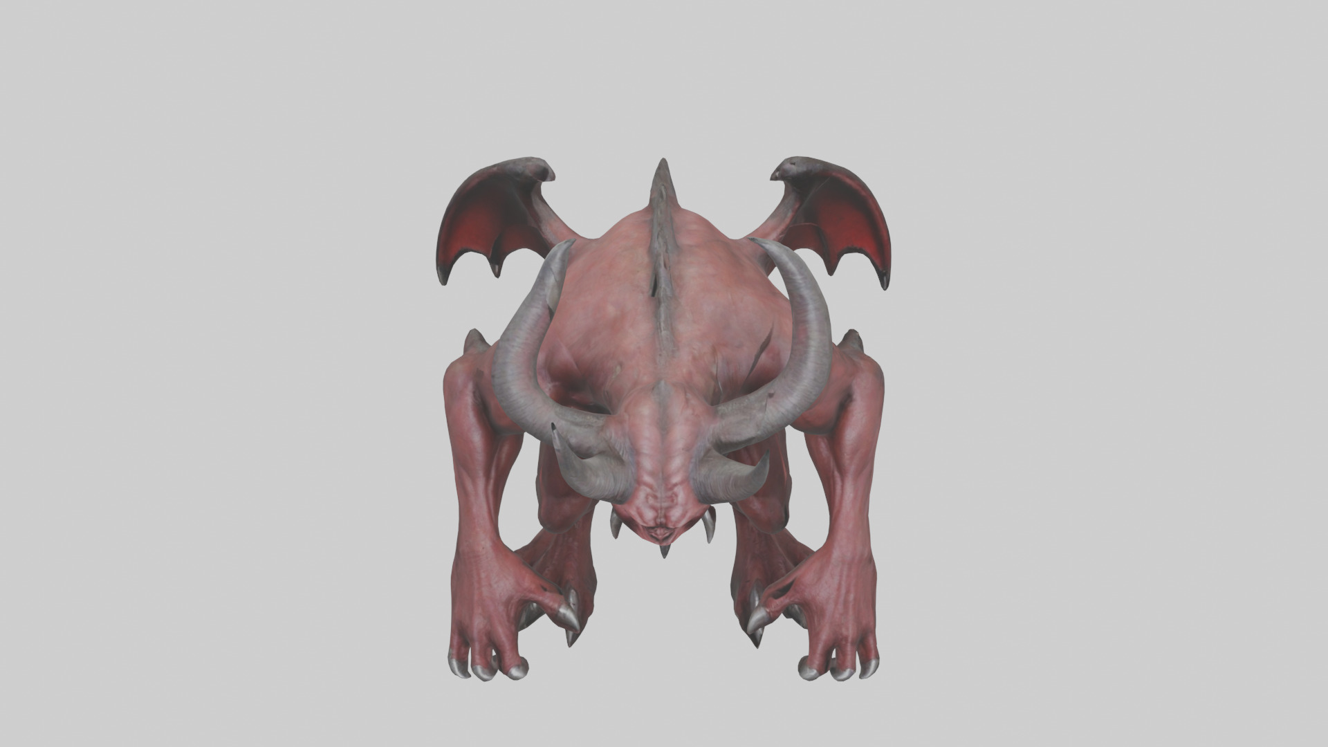 Devil Beast model Low-poly 3D model_16