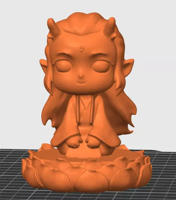 Ngao Bing Sitting on Lotus 3D print model