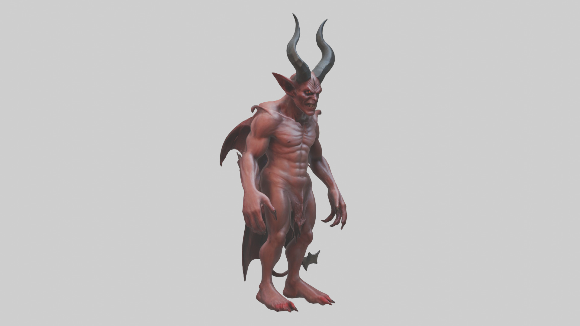 Devil model Low-poly 3D model_11