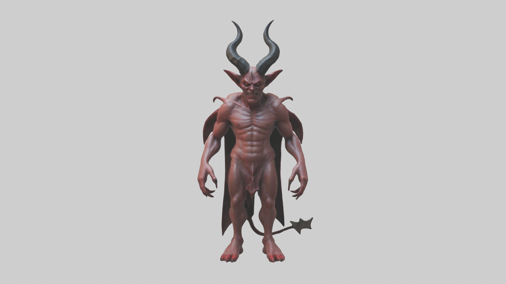 Devil model Low-poly 3D model_9