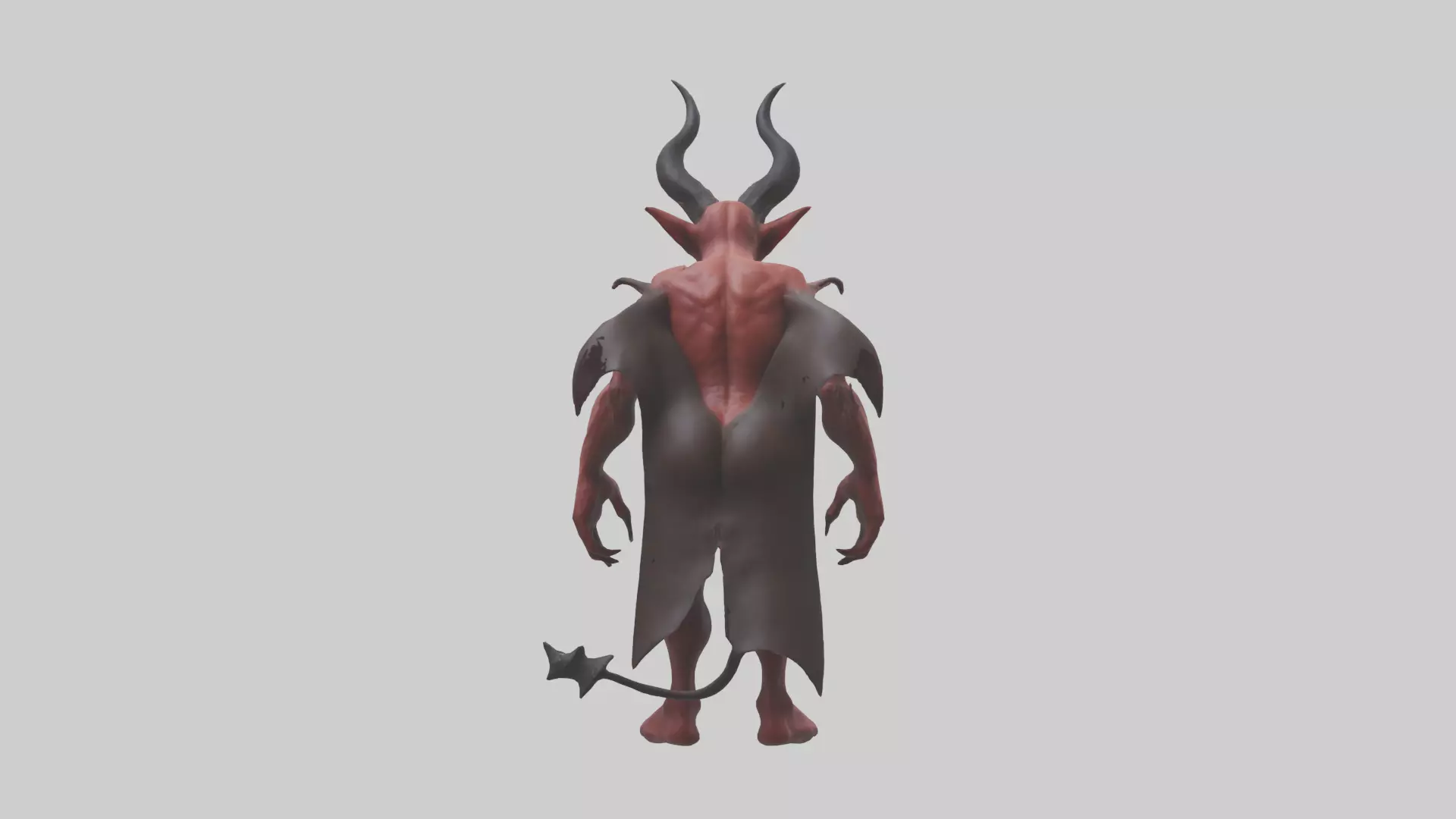 Devil model Low-poly 3D model_0